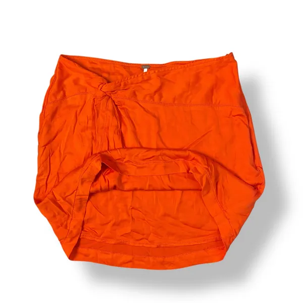 Free People NWT Knotted Mini Skirt Womens Size 8‎ Orange Boho Beachy - Image 4