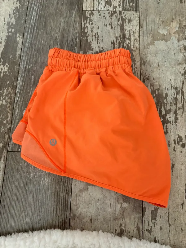 Bright Orange Lululemon Hotty Hot Shorts 2.5" - Image 5