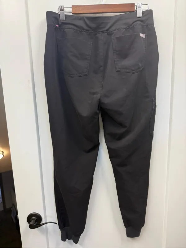 Figs Zamora Jogger Scrub Pant Black Drawstring Medical Women's Medium - Image 4