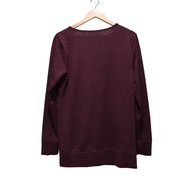 Toad & Co Intermezzo‎ Pullover Shirt Burgundy Medium Activewear Gorpcore Hiking - Image 2
