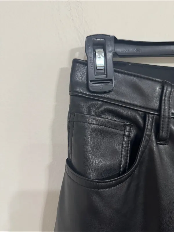 Abercrombie Curve Love Ankle Straight Ultra Hi-Rise Faux Leather Pants 28 - Image 7