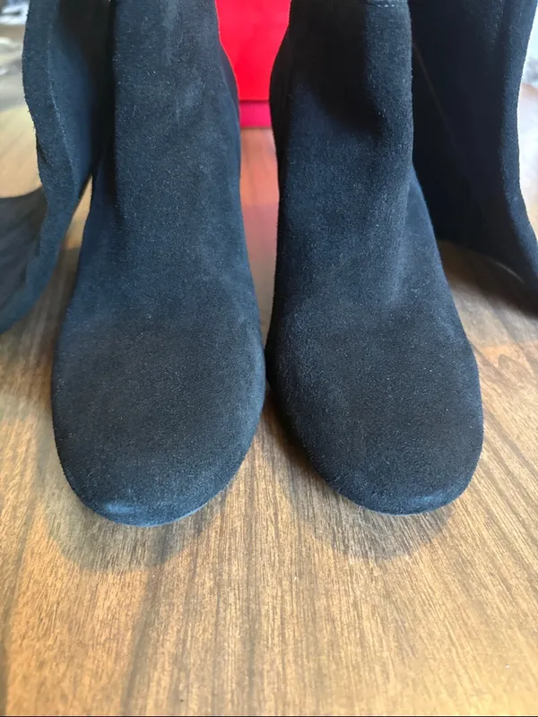 Jessica Simpson Size 8 Ference Black Suede Knee High Heel Boots - Image 4
