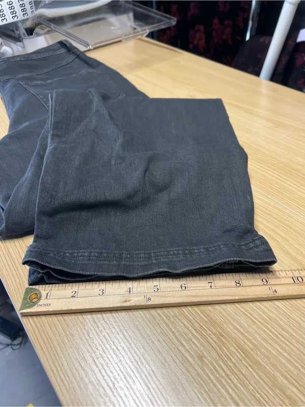 Aerie Baggy Y2K Overalls Smoked Gray Black Denim Size S - Image 15