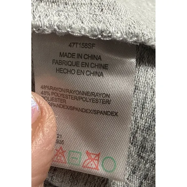 RD Style Maternity T Shirt Women's Small Grey Open Back 3/4 Sleeves - Image 4