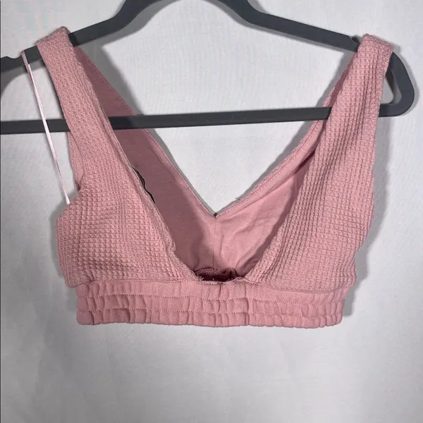 Better Together Womens Boutique Pink Waffle Bralette Small - Image 3