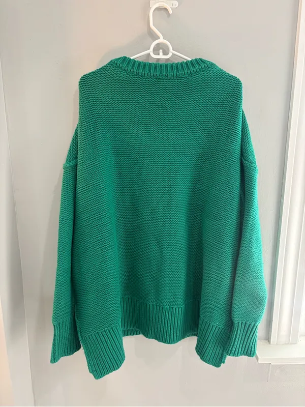 Free People Allie V - Neck Mountain View Large Oversized Comfy chunky - Image 6