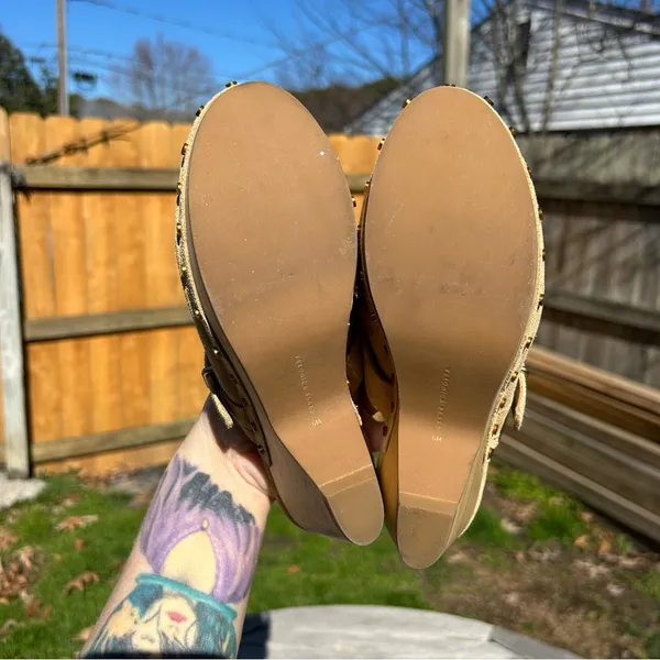 VERONICA BEARD Womens Suede Slip On Clogs‎ In Beige size 5 Hendrix Suede Buckle - Image 11
