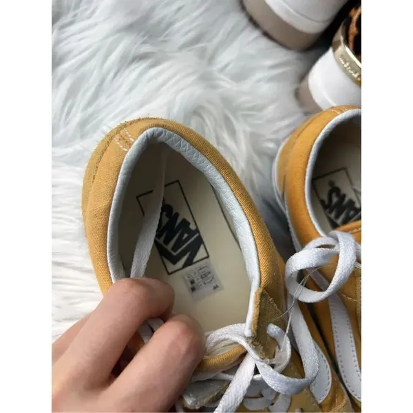 Vans Classic Old Skool Skateboard Sneaker Yellow Shoes Sz men 5.5 womens 7 - Image 6