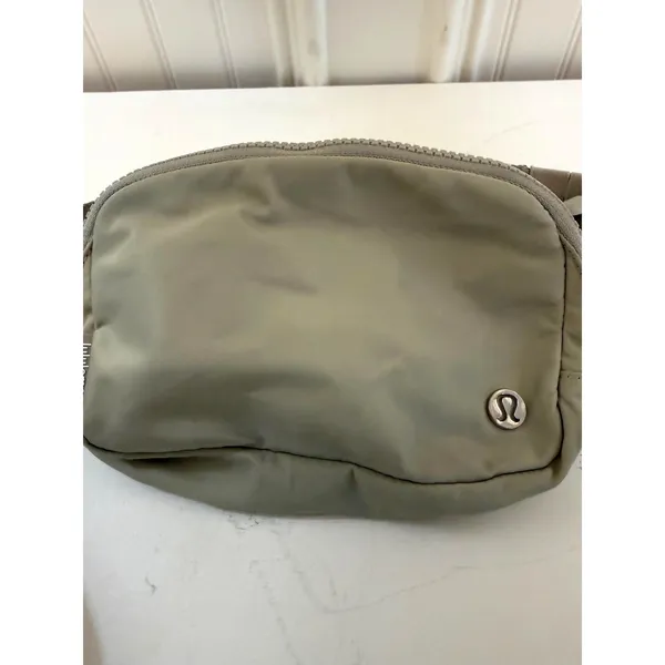 USED Lululemon Everywhere Belt Bag with Long Strap 1L Khaki Downtown Tan Silver - Image 2