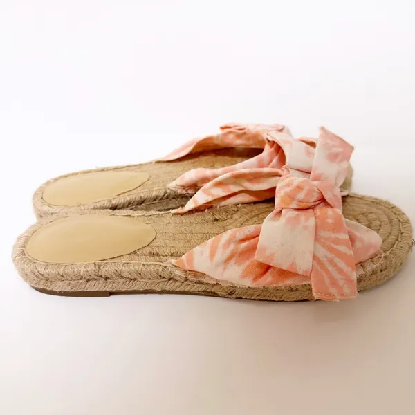 Nine West | Espadrille Flat Sandal w Pink Tie-Dye Bow size 8M - Image 9