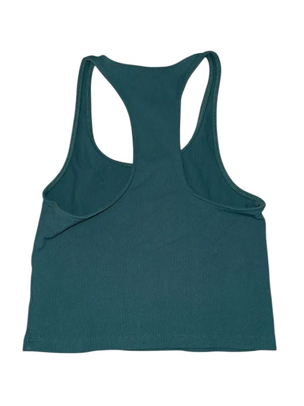 Abercrombie & Fitch Soft A&F Collection Ribbed Racerback Tank Top Teal M - Image 2