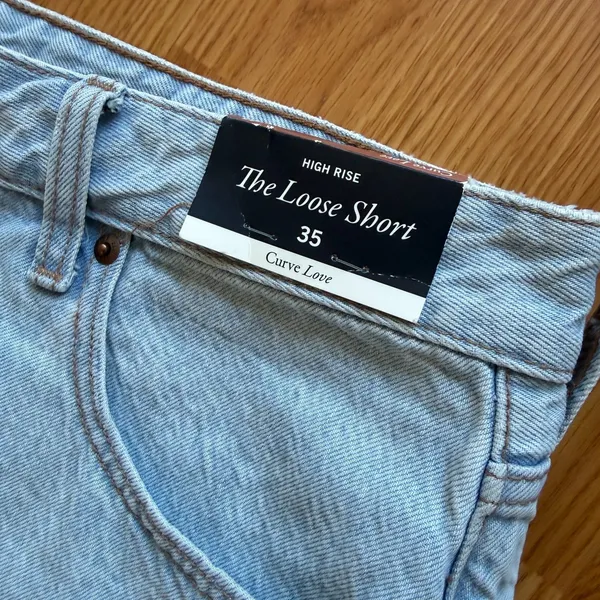 Abercrombie & Fitch High Rise Curve Love The Loose Short Denim Jean Shorts - Image 8