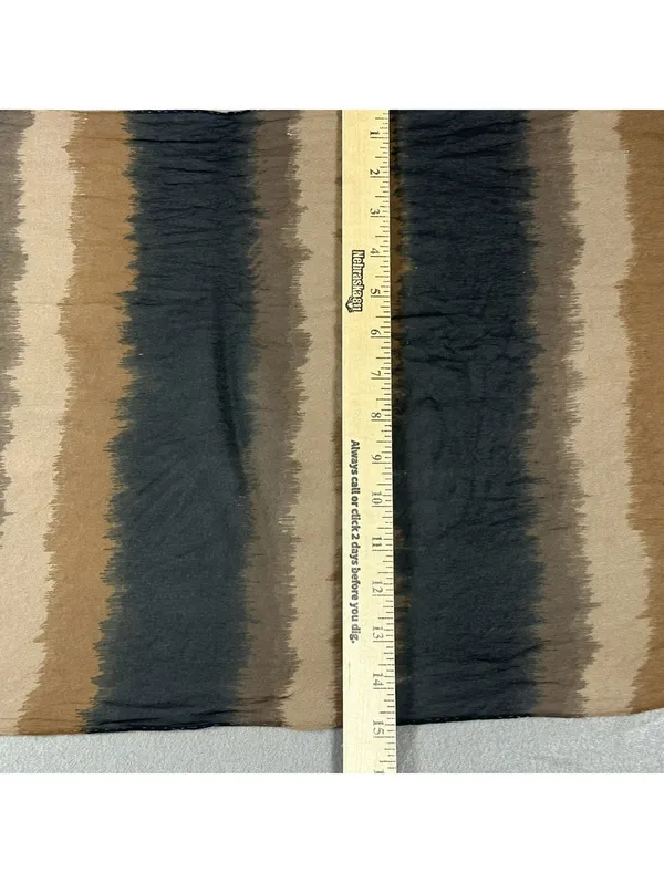 Vintage Lightweight Brown and Black Striped Scarf - Image 8