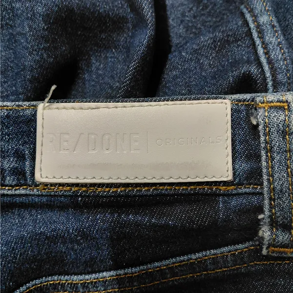 RE/DONE Womens Jeans Size 27 High Rise Preppy Button Fly Slim Fit Denim - Image 8