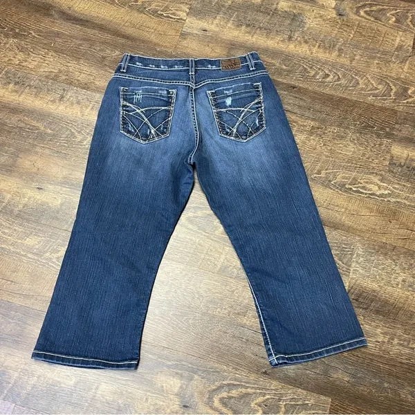 BKE Buckle Drew Denim Capri Jeans Stretch Womens 29 Contrast Stitch Western - Image 2