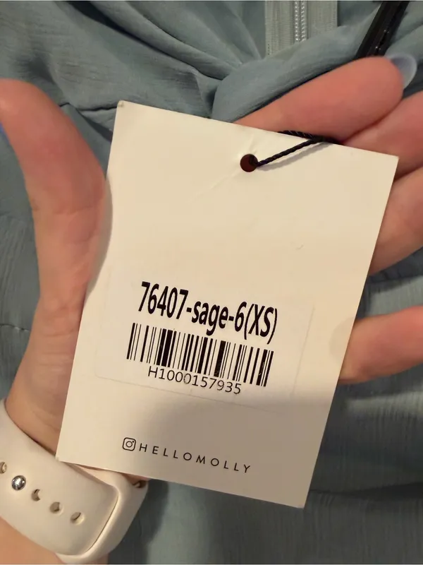 Off-Shoulder NWT Hello Molly Sage Green Ruched Mini Dress‎ - Image 4