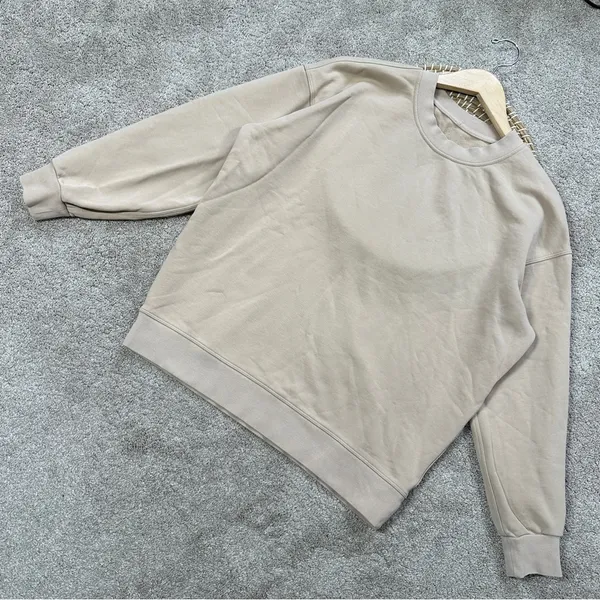 Lululemon Perfectly Oversized Crewneck Sweatshirt Cotton Terry in Cafe Au Lait 6 - Image 5