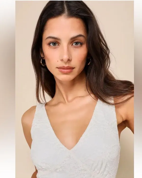 Ivory Lace Tank Top - Image 4