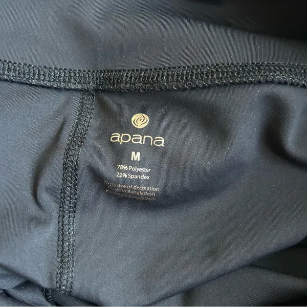 apana Black Fold over Waist Yoga Pants Medium - Image 6