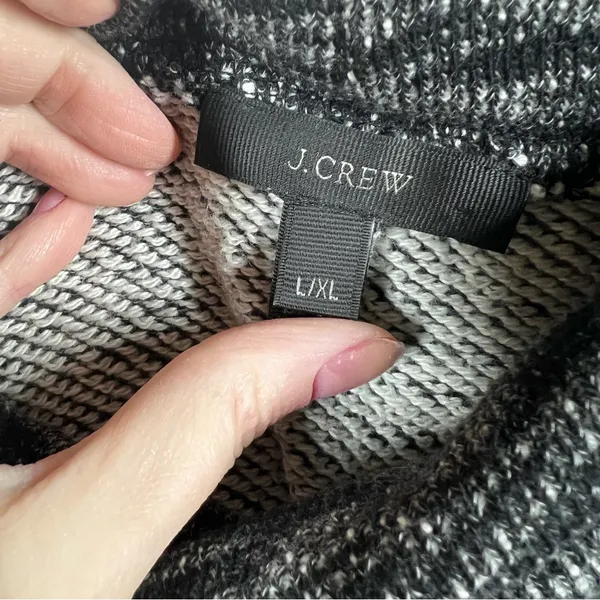 J. Crew Black Space Dye Funnel Neck Pullover‎ Sweater - Image 2