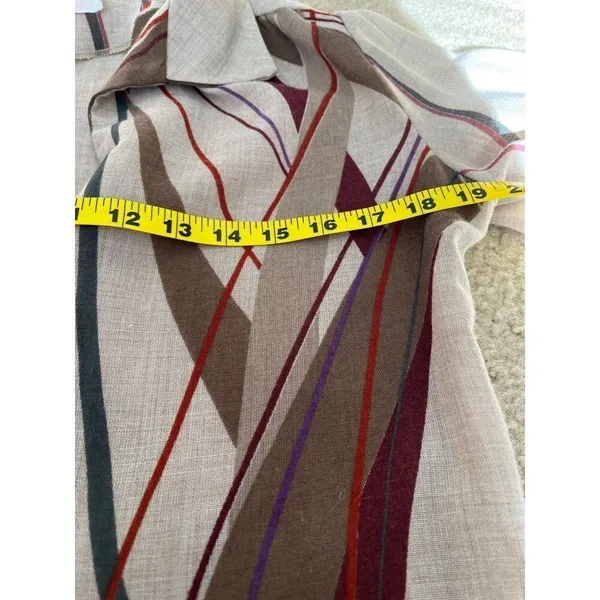 Vintage 70s Mary Martin Florida brown long sleeve tunic western maxi dress M - Image 6