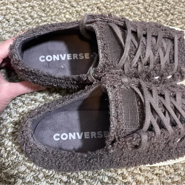 Converse CTAS Lift Ox Violet Ore Sherpa Women's Platform Sneakers 8.5 - Image 11