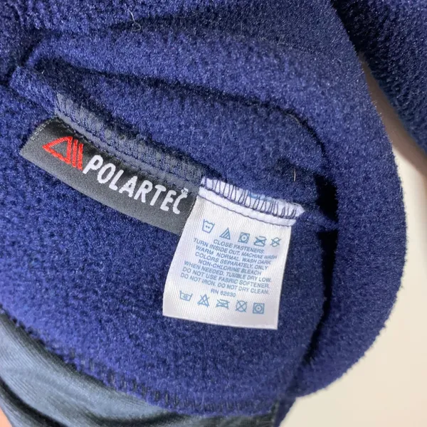 Lands‎ End Polartec Fleece Pullover Womens XL 18-20 Navy Blue Half Zip Made USA - Image 4