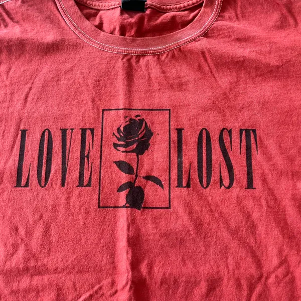 Womens Urban Outfitters Red "Love Lost" Tshirt - L - Image 2