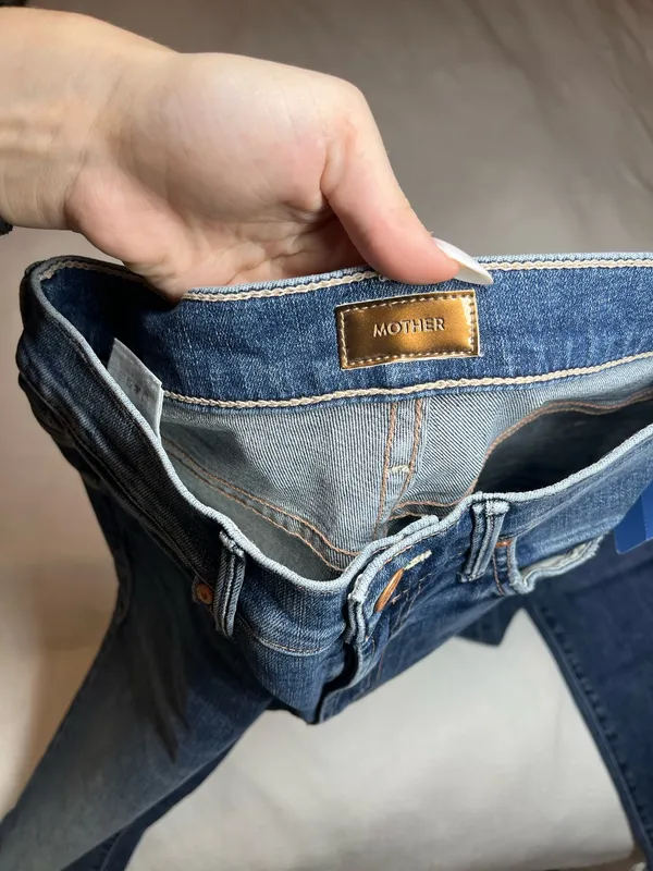 MOTHER Denim Jeans The Insider Crop Step Chew - Image 6