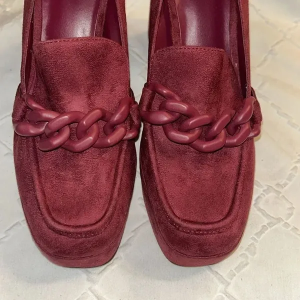 Open Edit in Red Cranberry Slip on Platform Pump Shoes(Size 9.5M) - Image 8
