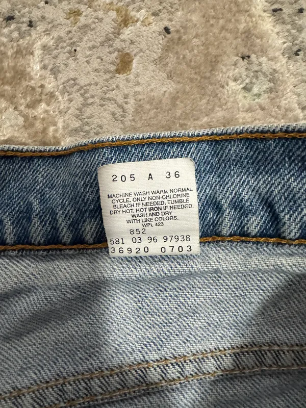 Vintage 1996 orange tab light wash Levi’s shorts - Image 5
