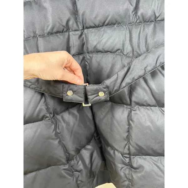 Black Rivet Puffer Coat XL Down Feather Longline Black Quilted Winter‎ Jacket - Image 12