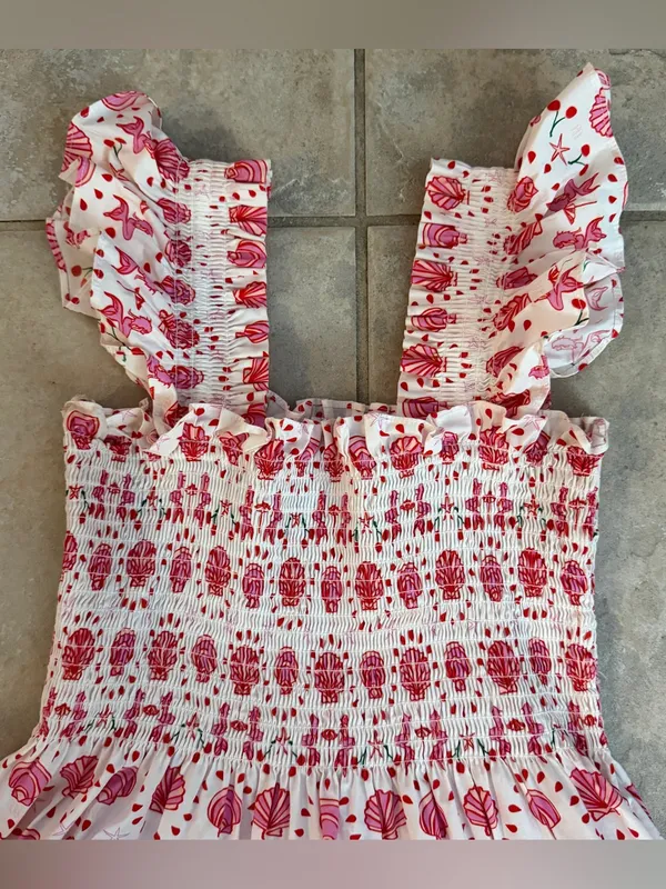 Hill House Home Ellie Nap Dress in Mermaid Seashell Mermaid Size XS - Image 3