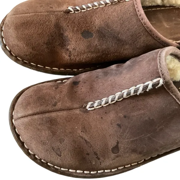 Ugg Kohala brown leather clogs sheepskinn lined size 6 women’s outdoor slippers - Image 6