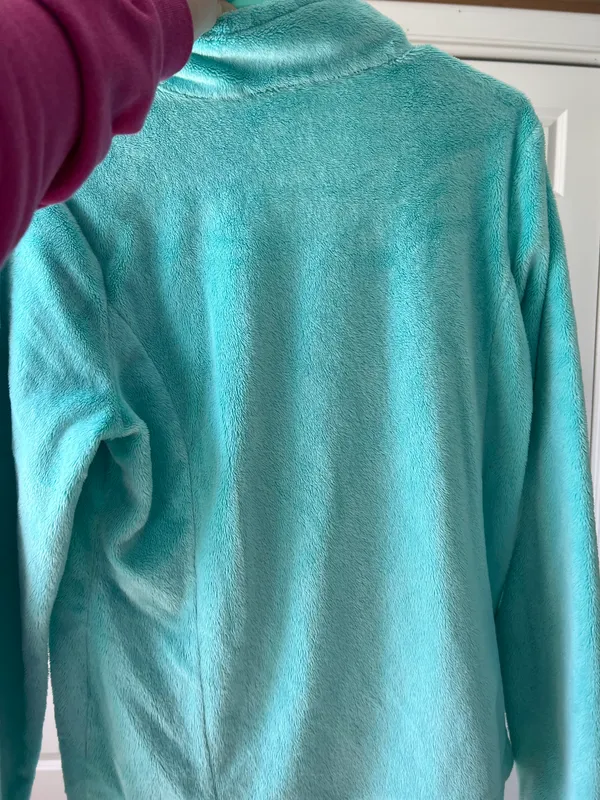 Fuzzy Teal Jacket Size M - Image 4
