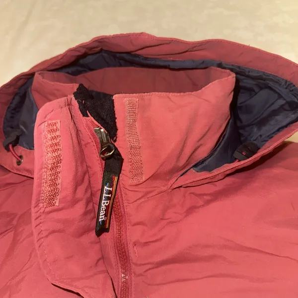Vintage L.L. Bean Women's Outdoor Jacket 3 in 1 Coat Stowaway Hood Red XL - Image 3