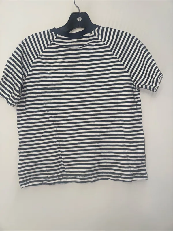 LEVI'S Striped Raglan T-Shirt Black White Cotton Blend Top NWT Game Day Tee‎ XS - Image 4
