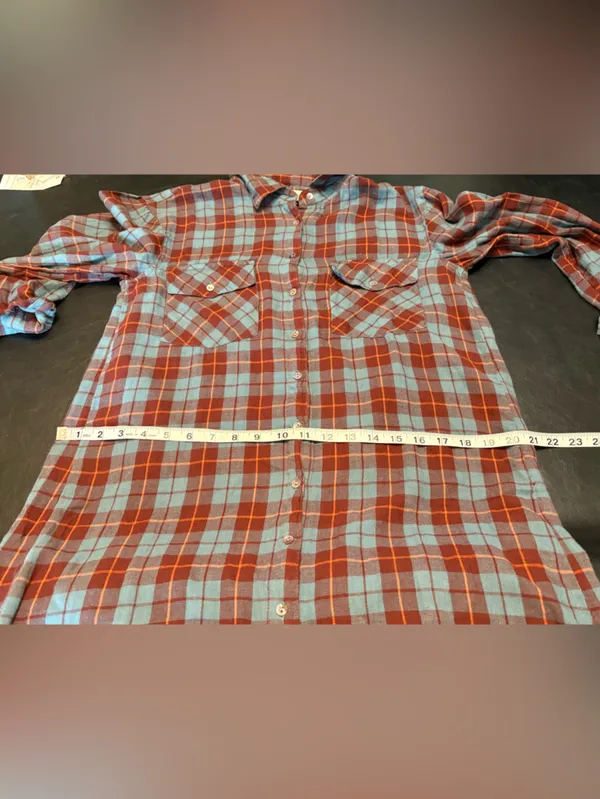Natural Life size S Plaid Button-Front Shirt Dress in Blue and Brown. NWOT - Image 9
