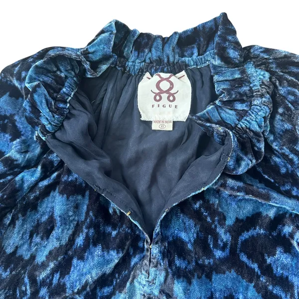 Figue Velvet Mini Dress Navy - Image 5