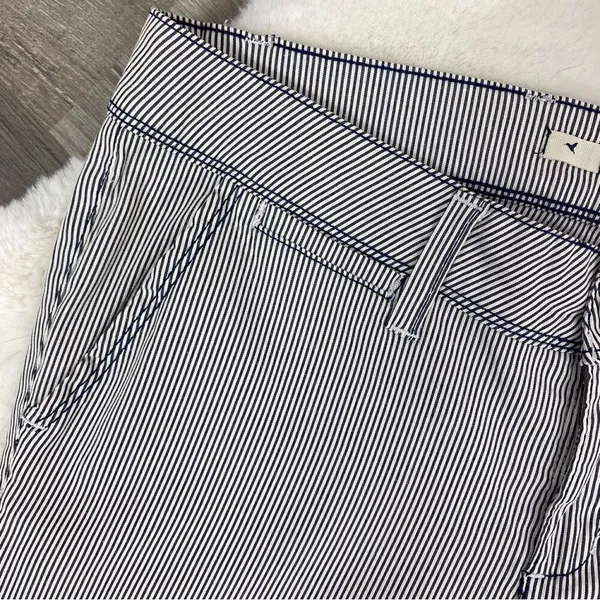 Grane Y2K Seersucker Stripe Low Rise Wide Leg Trouser Pants Blue White Juniors‎ - Image 6