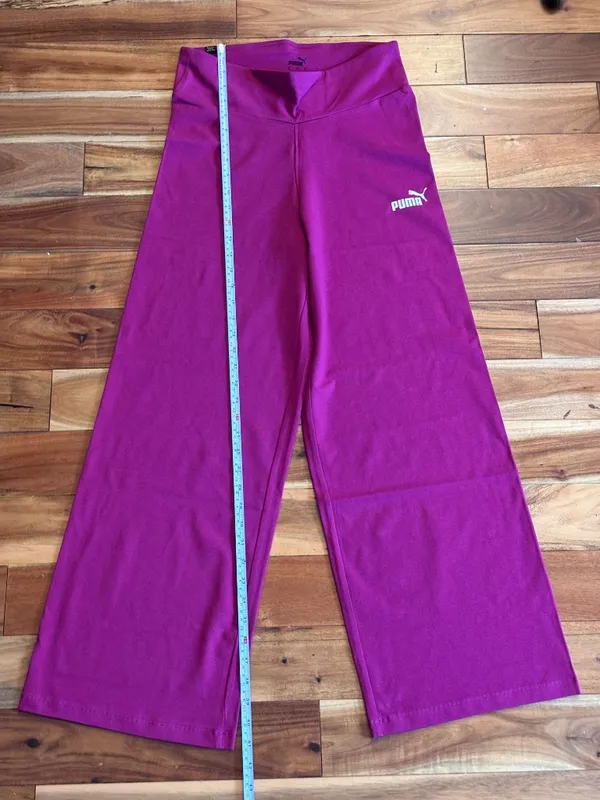 Puma Women's Essentials Straight Leg Full-Length Pink Pants - Image 6
