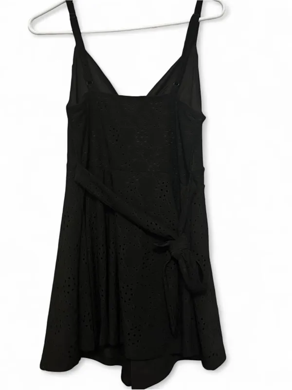 rue21 Black Eyelet V-Neck Spaghetti Strap Mini Dress - Image 2