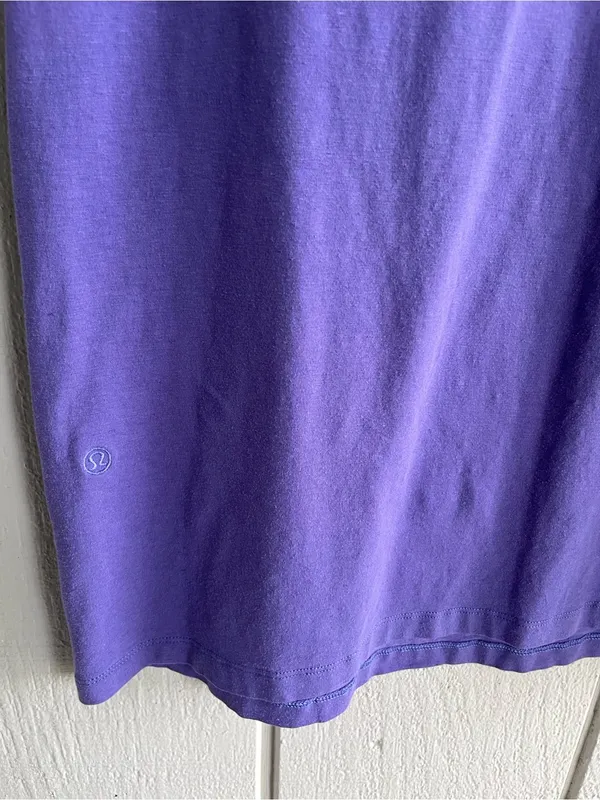 Lululemon Classic Fit Cotton Blend T Shirt Dress in Charged Indigo Purple XS - Image 6