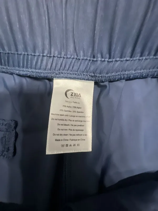 Zyia Active Women's Drawstring Performance Jogger Pants Navy Blue Size Large - Image 3