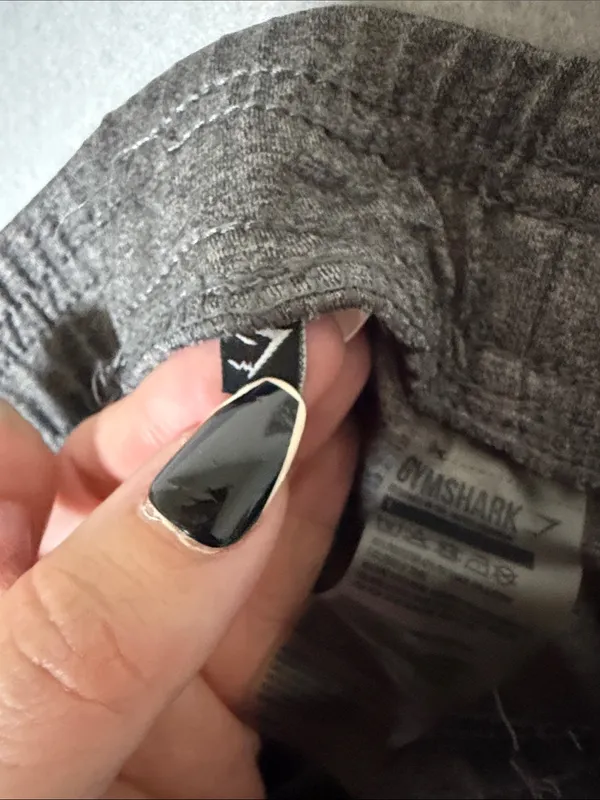 Gymshark Charcoal Gray Men's Joggers with Side Logo - Image 4