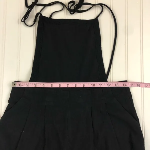 Lulu’s What a Wonderful Day Black Tie-Strap Overall Cotton Jumpsuit - Image 15