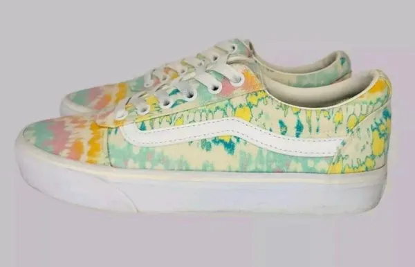 Vans Women 8 Psychedelic Tie Dye Pastel Old Skool Low Shoes Sneakers 500714 - Image 5
