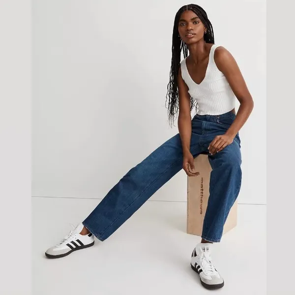Madewell ‼️ Baggy Straight Jeans in Dark Worn Indigo Wash‼️ - Image 2
