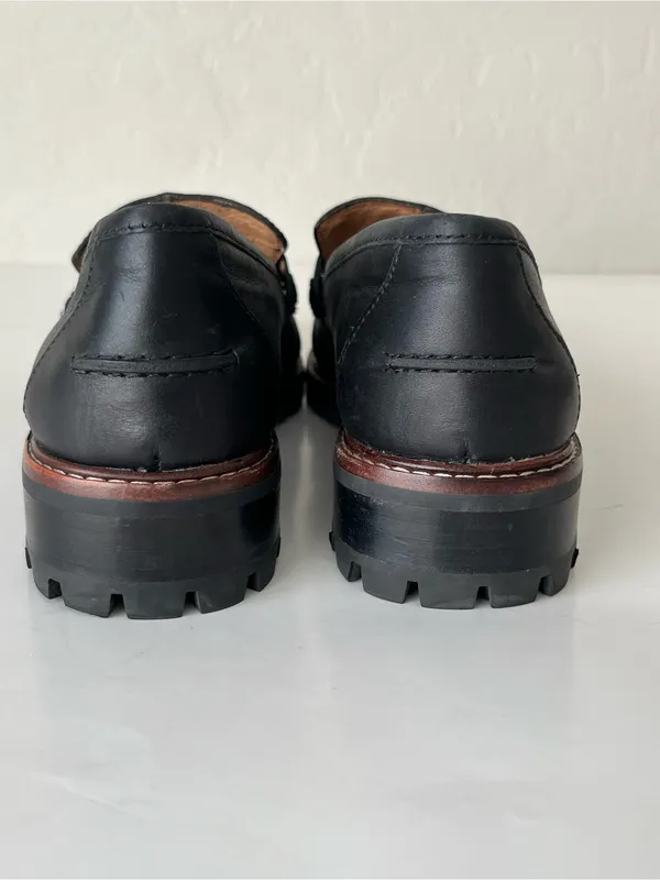 Madewell The Corinne lugsole leather loafers preppy black 7 - Image 8