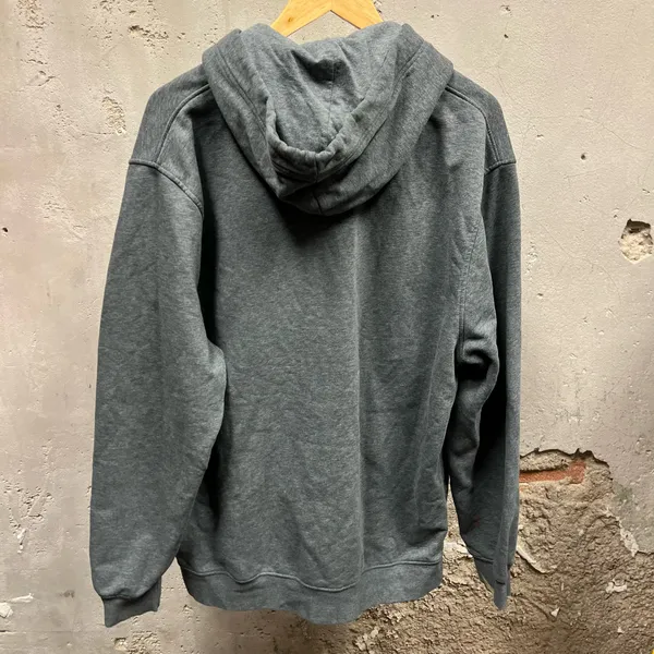 Nike Vintage Y2K Gray Embroidered Swoosh Logo Fleece Hoodie XL Gray Tag XL Gym - Image 4